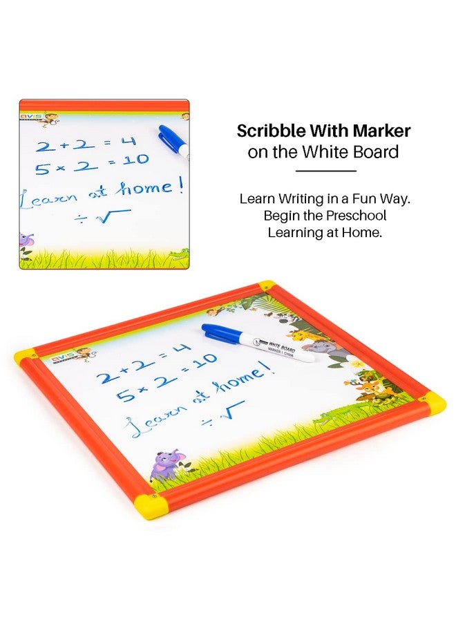 RATNA'S Avis Scribble Slate Junior Double Sided Black & White Writing Board for Kids & Toddlers (Assorted Colours) - Image 3
