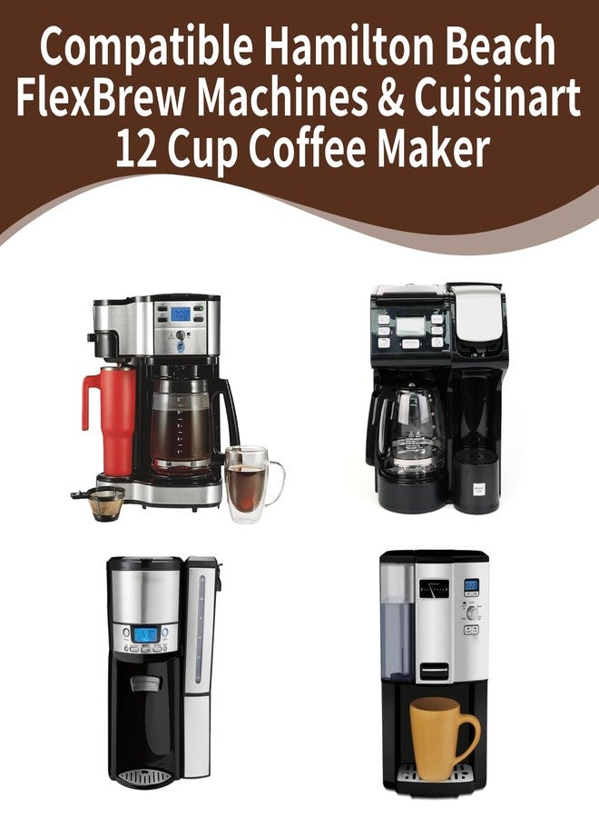 brikinte Disposable Coffee Paper Filters for Cuisinart 12cup Coffee Maker DCC-3000P1, 100 Pcs Filter Compatible with Hamilton Beach FlexBrew Trio 2-Way Coffee Maker - Image 2