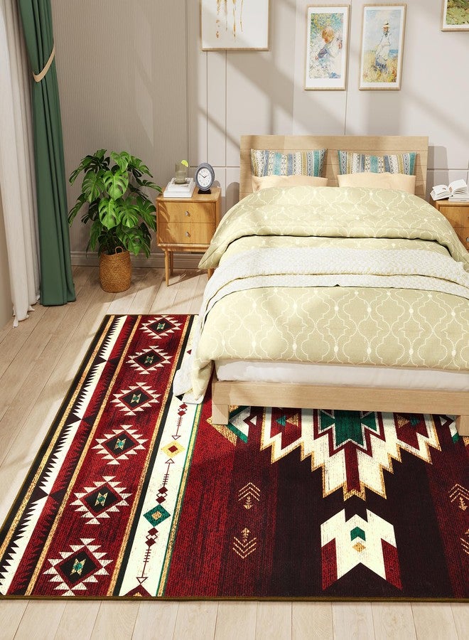 B BENRON Western Rugs for Living Room, Non Slip Rustic Rug for Bedroom Dining Table Kitchen, Washable Aesthetic Area Rugs for Home Decor, 5ft x 7ft, Warm Beige - Image 4