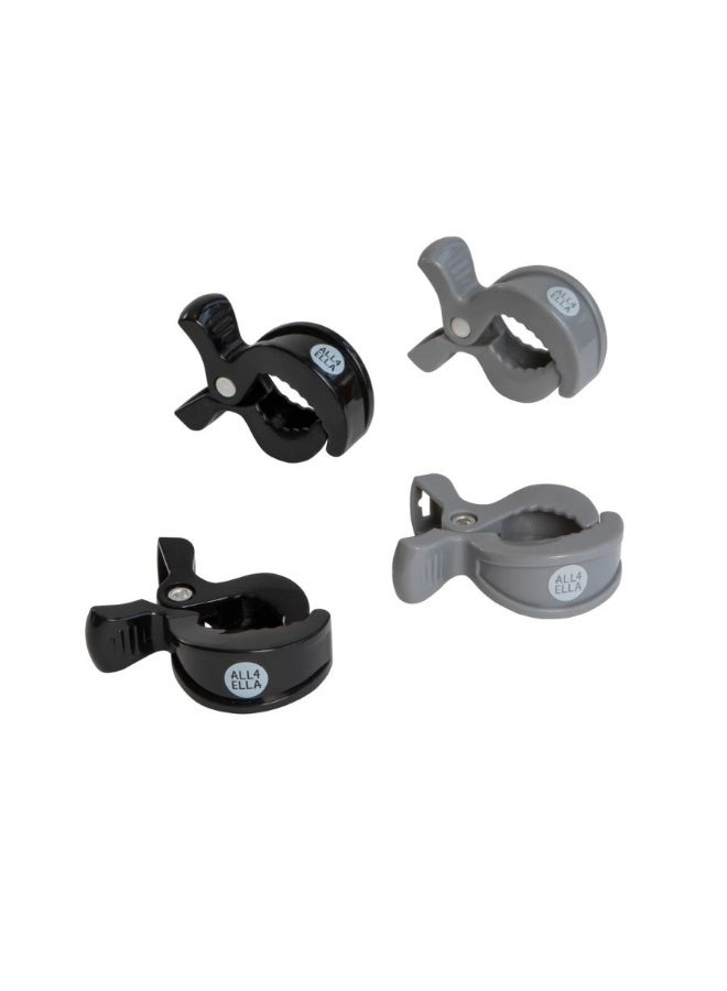 All4Ella Pram Pegs, Grey/Black - Image 1