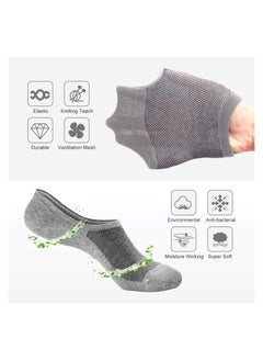 SYOSI Mens Ankle Athletic Socks Low Cut Breathable Running Socks Comfort Sports Trainer Socks Cotton Casual Non-Slip No Show Socks for Men and Women Invisible Crew Boat Socks EUR43-48 6Pairs  - Image 3