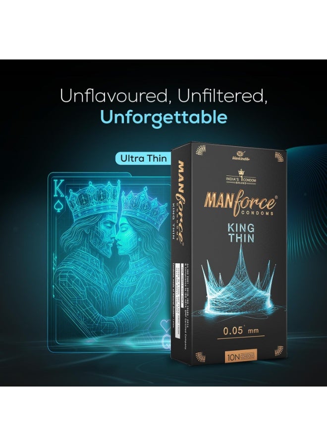 Manforce واقيات ذكرية مانفورس كينج ثين فائقة الرقة بدون نكهة، 10N × 2 - Image 4