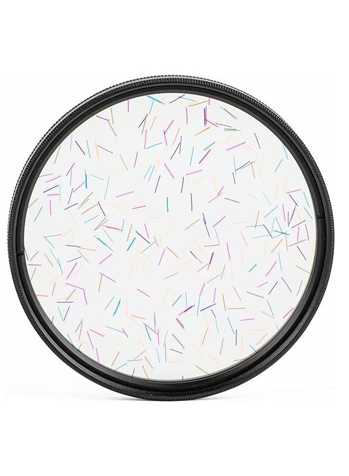 SYOSI 77MM Camera Len Filter Special Film Effect Camera Len Filter Accessories Colorful Starlight Effect Widescreen Film Polarizer Len Filter for Professional Photography Lens Colorful Starlight  - Image 1