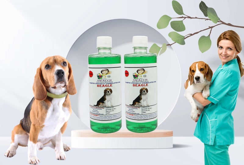 SWACCH Shampoo Specially FORMULATED for Beagle (500ML) (Pack of 2) NEEM ALOVERA - Image 1