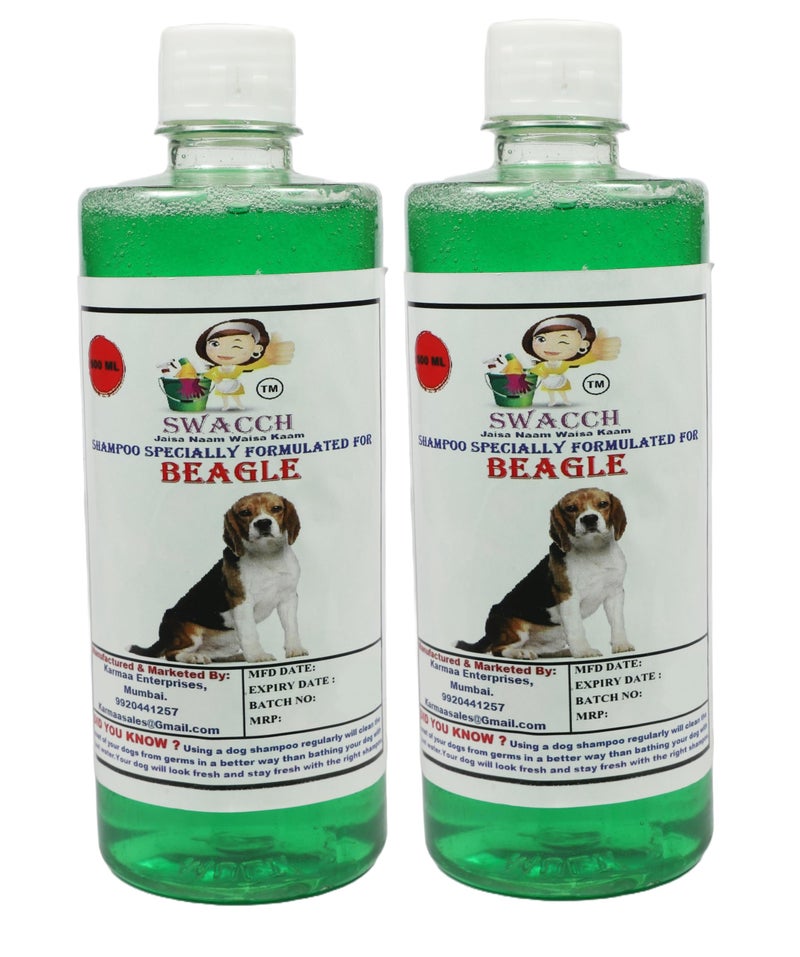 SWACCH Shampoo Specially FORMULATED for Beagle (500ML) (Pack of 2) NEEM ALOVERA - Image 2