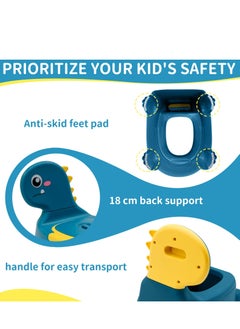 Generic Potty Toilet Potties Training Chair Baby Kids Boys Girls Toddler Dinosaur Urinal Pot Comfortable Children 1-6 Year Old Childrens Infant Toilets Toddlers Animal Pottie with Lid Back Pottys Trainer  - Image 4