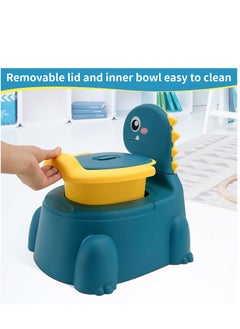 Generic Potty Toilet Potties Training Chair Baby Kids Boys Girls Toddler Dinosaur Urinal Pot Comfortable Children 1-6 Year Old Childrens Infant Toilets Toddlers Animal Pottie with Lid Back Pottys Trainer  - Image 3
