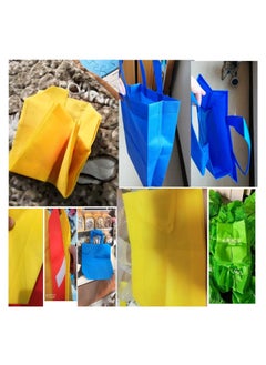 SYOSI Reusable Grocery Bags, Eco Friendly Party Bags, Shopping Bags, Gift Bags, Tote Bags, Shopping Bags, Color Bags, Foldable Machine, DIY Available Heavy Duty Shopping Bags with Handle (16Pcs)  - Image 2
