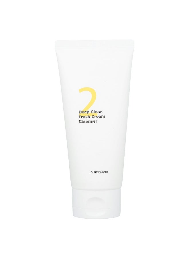 numbuzin Numbuzin, No.2 Deep Clean Fresh Cream Cleanser, 4.05 fl oz (120 ml)  - Image 1