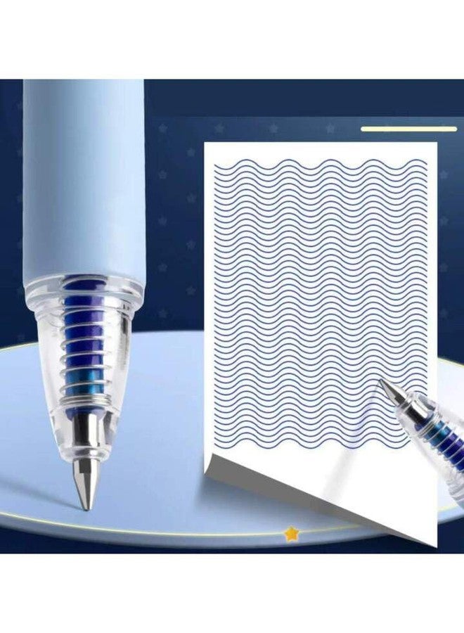 AASHRIT 12Pcs Retractable Erasable Gel Pens, 0.5 mm Fine Point Smooth Writing Eraser Pen, Quick Drying Blue Ink for Office School Note Taking Birthday - Image 2