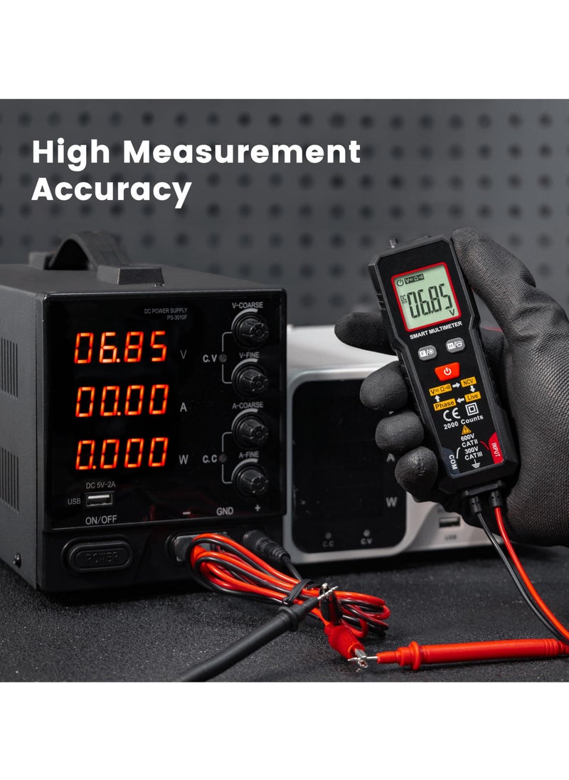 SYOSI Smart Multimeter, 2000 Counts Digital Multimeter, Professional AC/DC Voltage Tester, NCV Electricians Voltage Tester for AC/DC Voltage, Resistance, Continuity, Phase