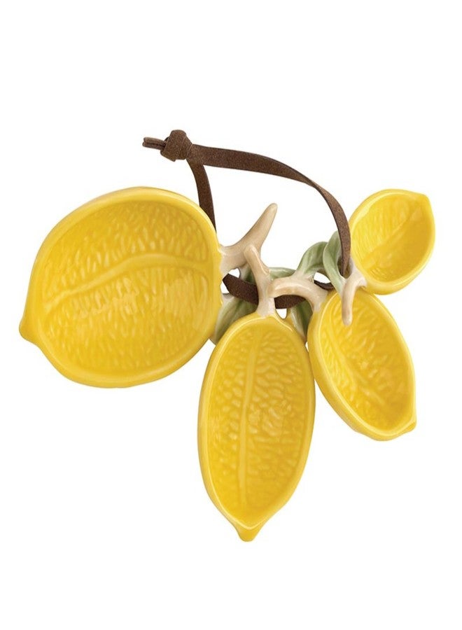 47th & Main Measuring Spoons - Ceramic Lemon Shaped Teaspoons Kitchen Essentials Gift Set, 4-Piece, Yellow - Image 4