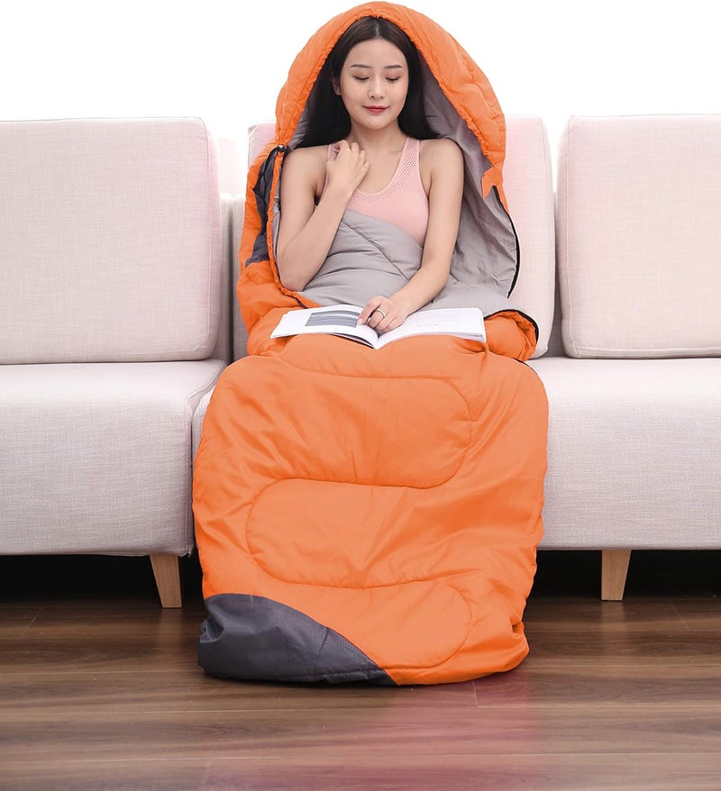 tuphen - Sleeping Bags for Adults Kids Boys Girls Backpacking Hiking Camping Microfiber Liner, Cold Warm Weather 4 Seasons Indoor Outdoor Use, Lightweight & Waterproof - Image 5