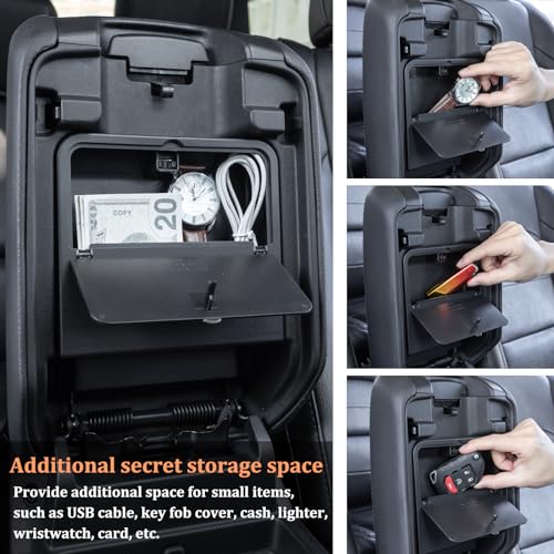 JKCOVER Center Console Hidden Organizer Box Compatible with Jeep Wrangler JL/JLU 4XE and Jeep Gladiator JT 2018-2023 2024 2025 Accessories Armrest Secret Compartment One-Touch Hidden Storage（Patent Design） - Image 2