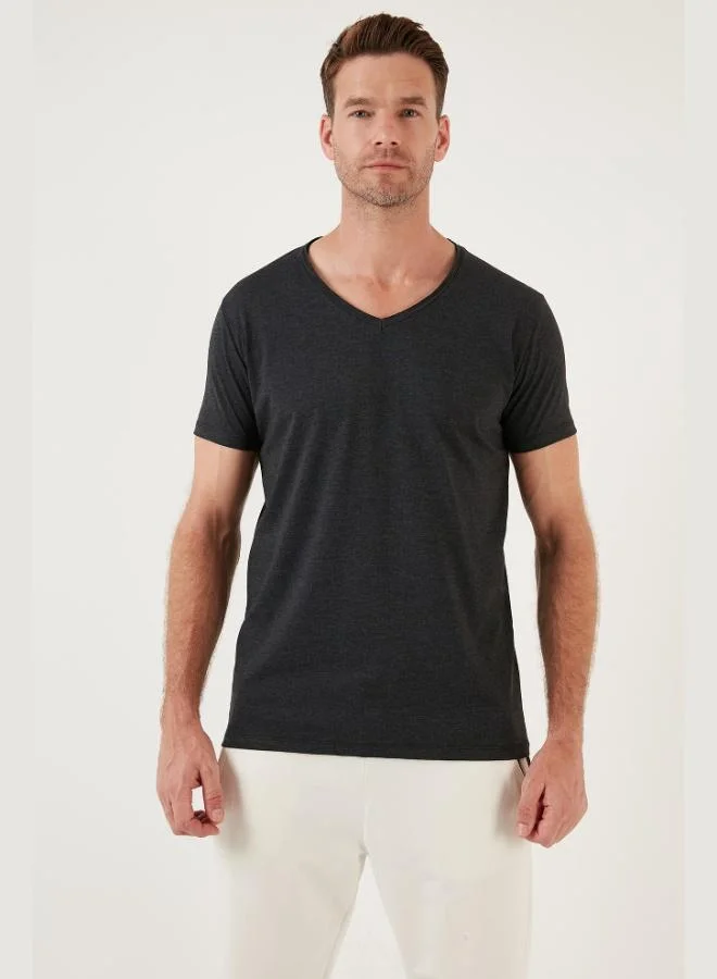 Buratti  Buratti Cotton Slim Fit V Neck Basic T Shirt Men's T SHIRT 5412001 for Men | Best Price UAE