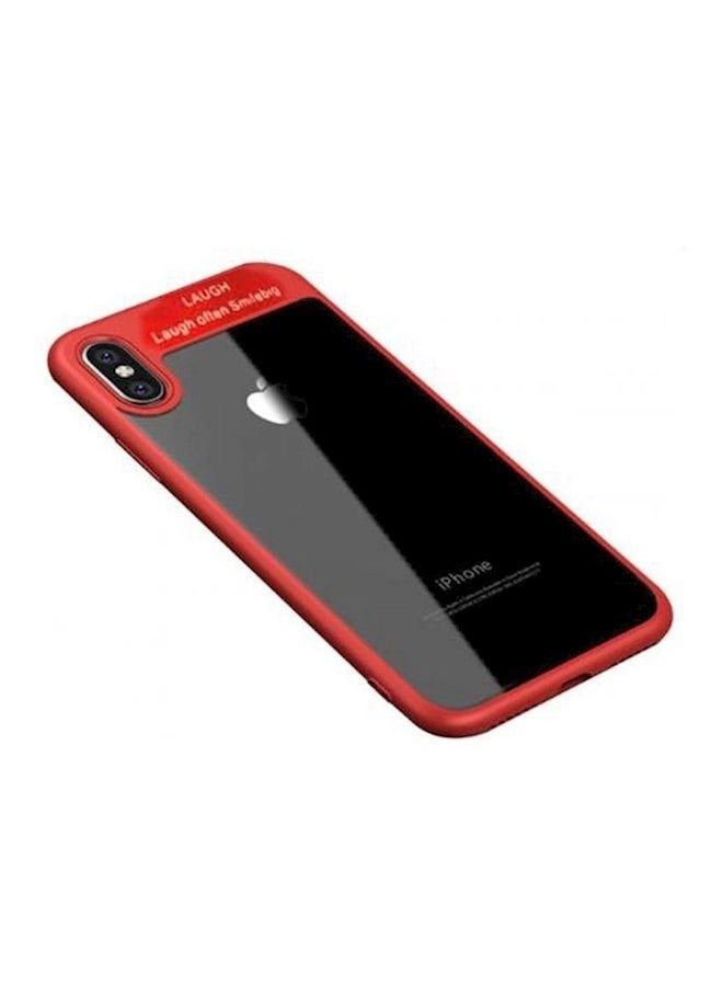 vesus Protective Case Cover For Apple iPhone Xs Clear/Red