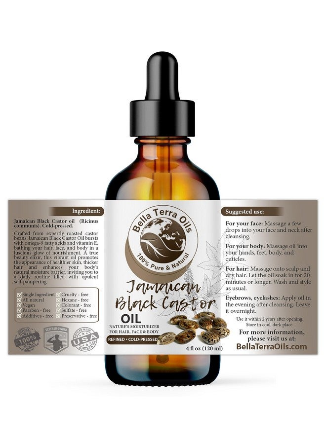 بيلا تيرا أويلز - زيت الخروع الأسود للوجه 4 أونصة - كنز من الفيتامينات وحمض الريسينوليك، لبشرة مشرقة - Image 2