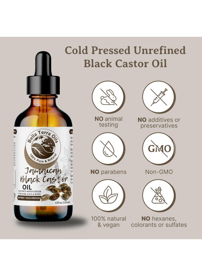 بيلا تيرا أويلز - زيت الخروع الأسود للوجه 4 أونصة - كنز من الفيتامينات وحمض الريسينوليك، لبشرة مشرقة - Image 4