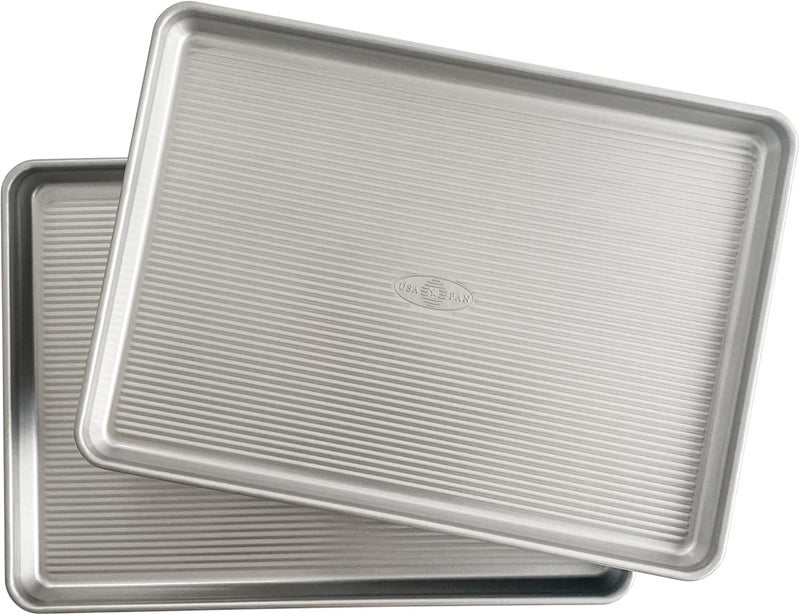 USA Pan Bakeware Half Sheet Pan, Set of 2, Aluminized Steel - Image 1