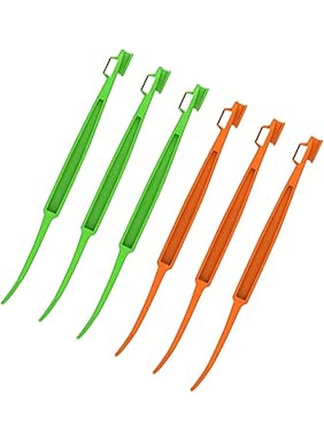 6pcs Orange Green Kitchen Citrus Peelers Set Multi Function Fruit Vegetable Tools - Image 1