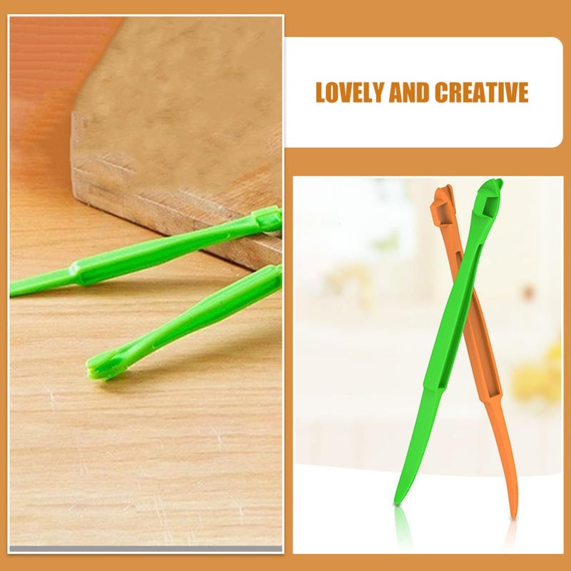 6pcs Orange Green Kitchen Citrus Peelers Set Multi Function Fruit Vegetable Tools - Image 5