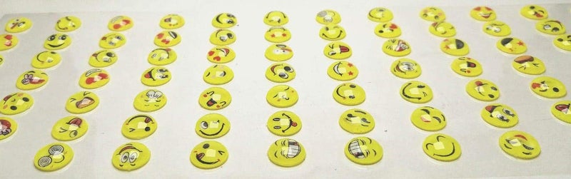 CARE 'N' TOUCH Plastic New Cute Emoji Expression Sticker Sheet (Yellow)- 91 Pieces - Image 2