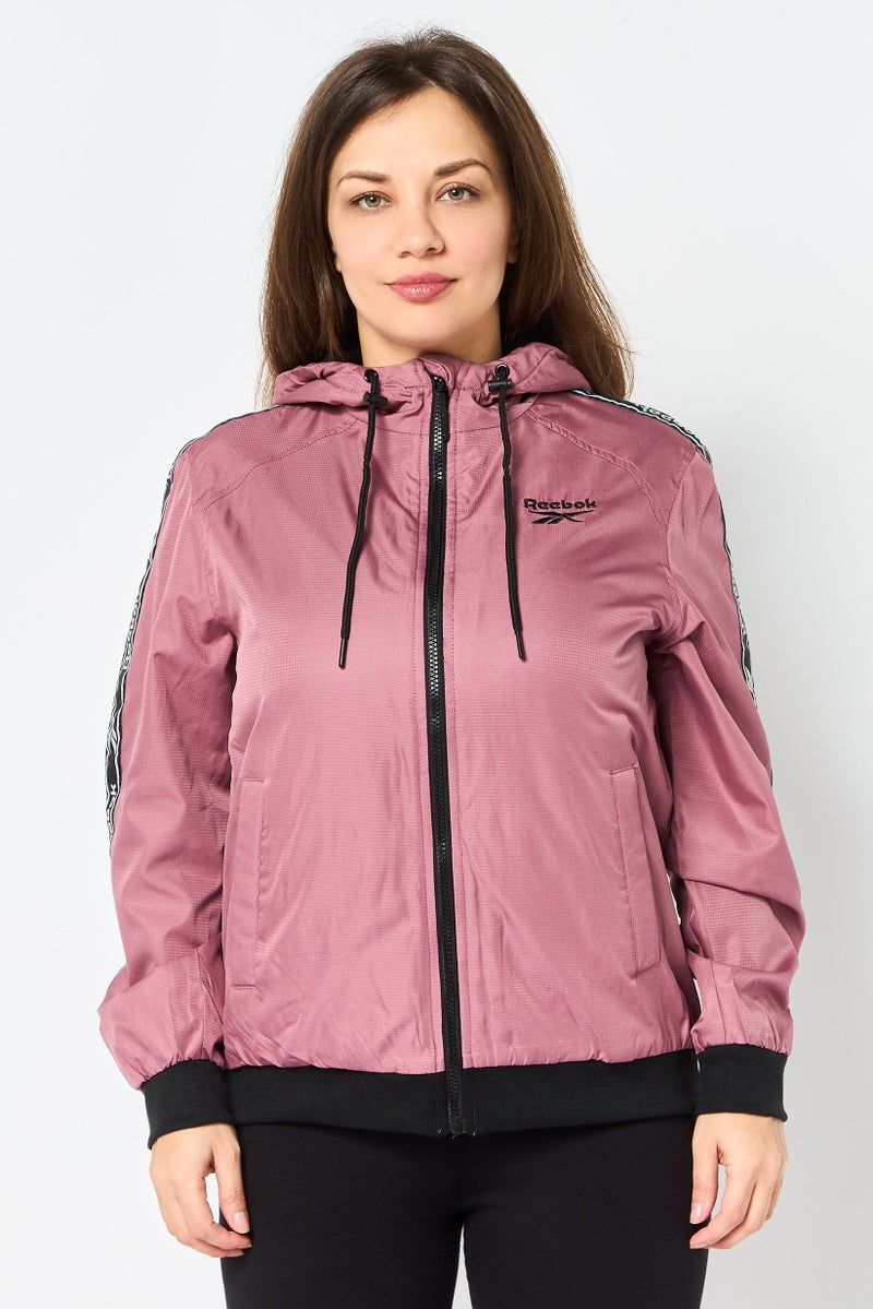 Reebok Women Sportswear Fit Long Sleeve Outdoor Jacket, Mauve - Image 1