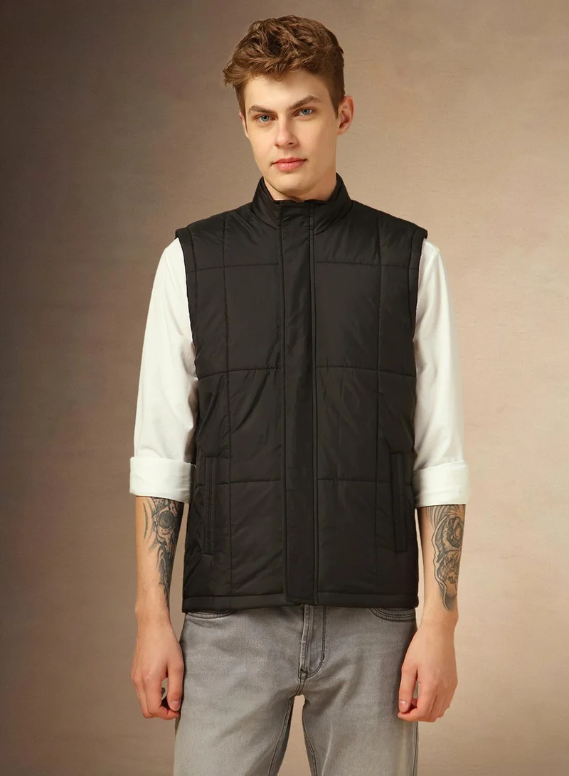 دينيس لينغو جاكيت رجالي أسود بوليستر 1% بقصة عادية