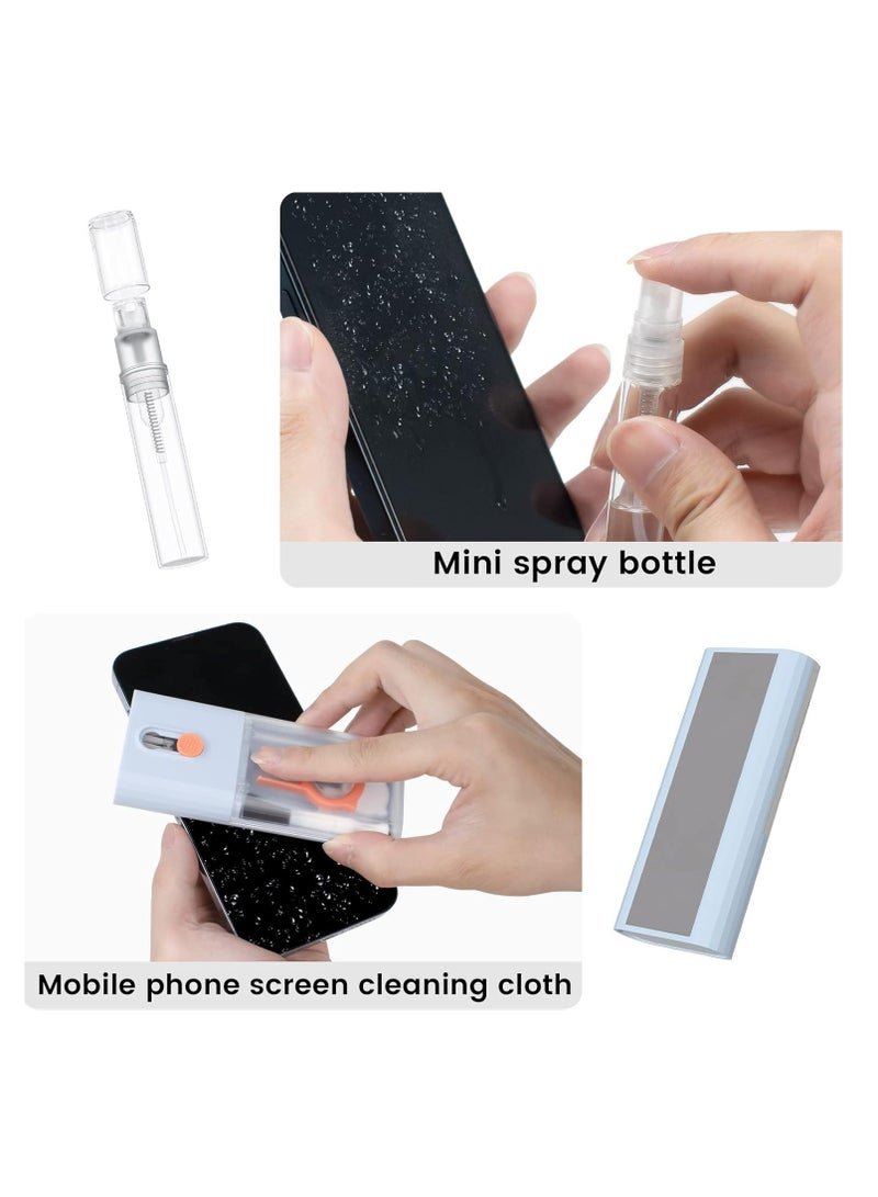 Cleaning Kit for Airpods 10 in 1 Keyboard Cleaner with Brush Headphone Cleaning Pen, Multifunctional Cleaning Set for Camera, Laptop, PC Monitor, Phone, Blue - Image 3
