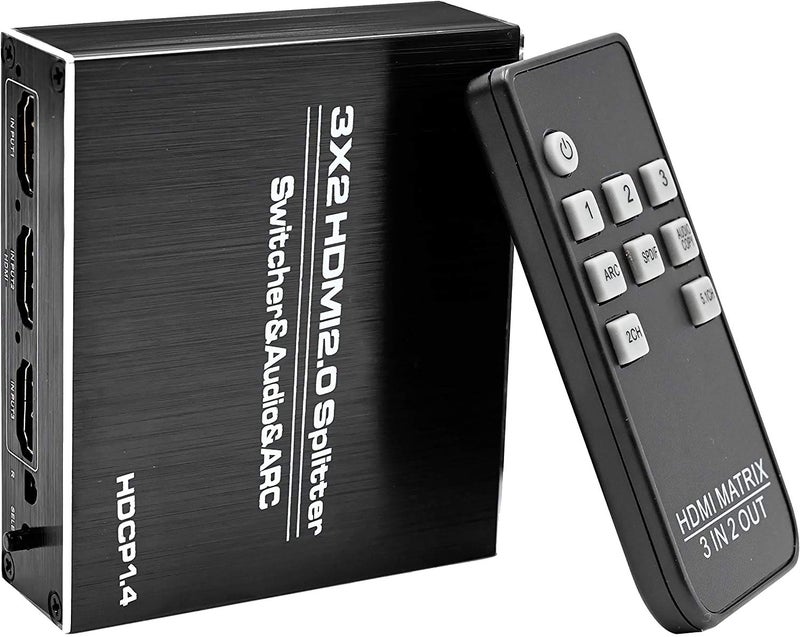 Tobo 4K Audio Extractor, HDMI to HDMI with Optical & AUX Audio Splitter, Supports 4K@60Hz - TD-493H-01 - Image 1