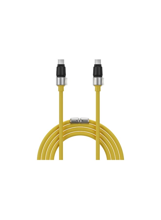 SHARGE SHARGE SL106 Phantom Data Cable Silicone Material Type C to C  240W PD Fast iPhone Charging Cyberpunk Connector Design Built to Last Ultra-Low Loss Multiple Device Compatibility - Image 1