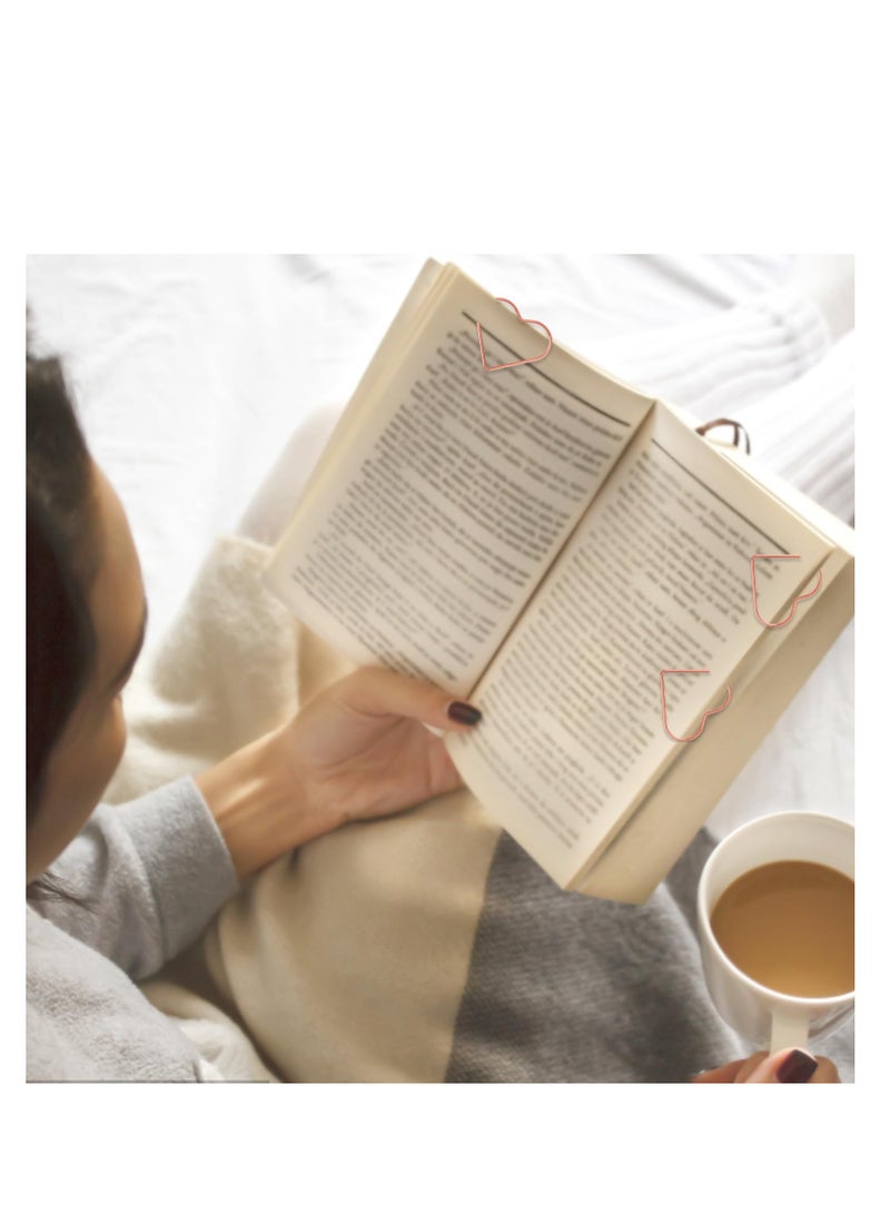 KASTWAVE 100Pcs Rose Gold Heart Paper Clips for Funny Heart Clips Kids Office Supplies Paper Clamps Wedding Decoration Craft Scrapbooking Women Document Note Sorting Organizing Paperclip - Image 4