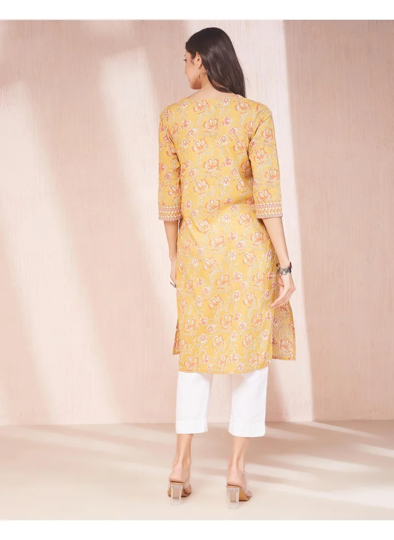 فاب انديا Printed Dupatta & Kurta Set