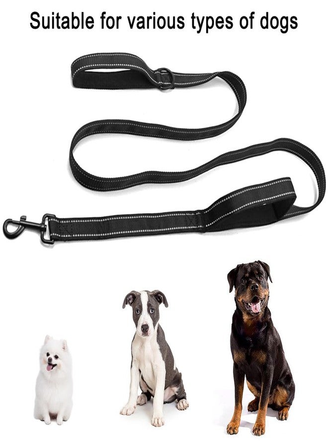 DaKuan 2 Pack Heavy Duty Dog Leashes for Medium & Large Dogs - 6FT Double-Layer Nylon Leash with Reflective Strips, Soft Handle & 360° Swivel Hook - Strong Pet Lead for Walking, Training, Running - Image 5