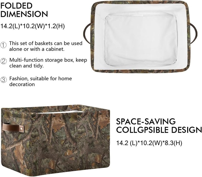 Bzocm Camouflage Rectangular Storage Basket Organizer Bin Shelf Baskets For Clothes Gifts For Home Office Dorm - Image 3