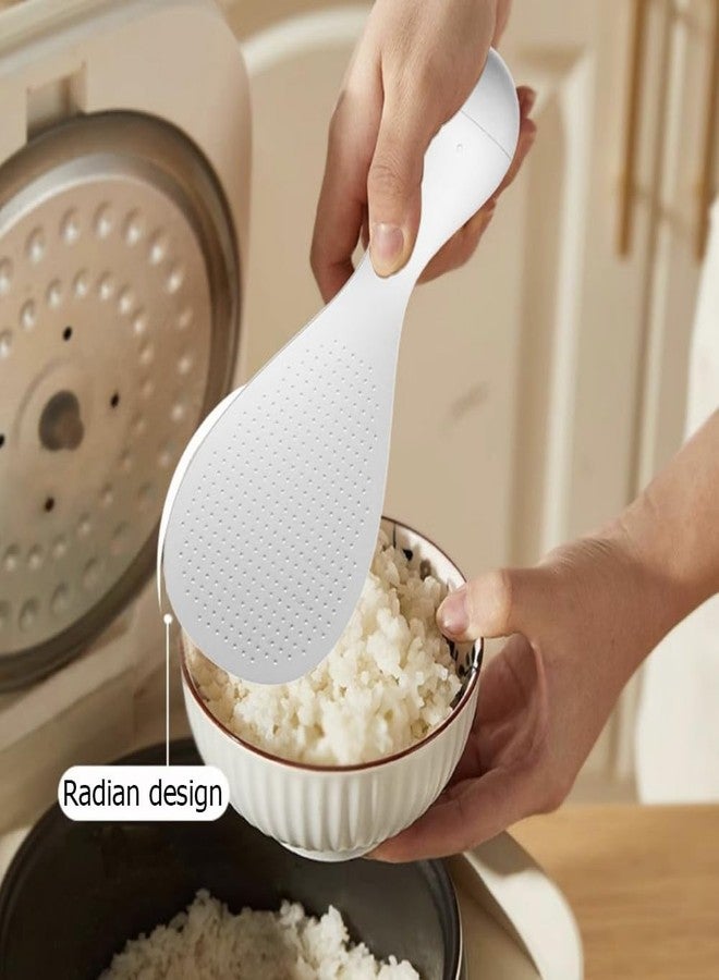 Ouliget Tumbler Anti-Stick Plastic Rice Spoon,Creative Stand Up Non Stick Rice Spoon Scooper Spatula,Rice Cooker Practical Spoons Kitchen Utensils for Salads Mashed Potato - Image 5