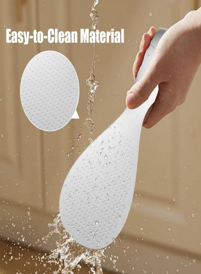 Ouliget Tumbler Anti-Stick Plastic Rice Spoon,Creative Stand Up Non Stick Rice Spoon Scooper Spatula,Rice Cooker Practical Spoons Kitchen Utensils for Salads Mashed Potato - Image 4