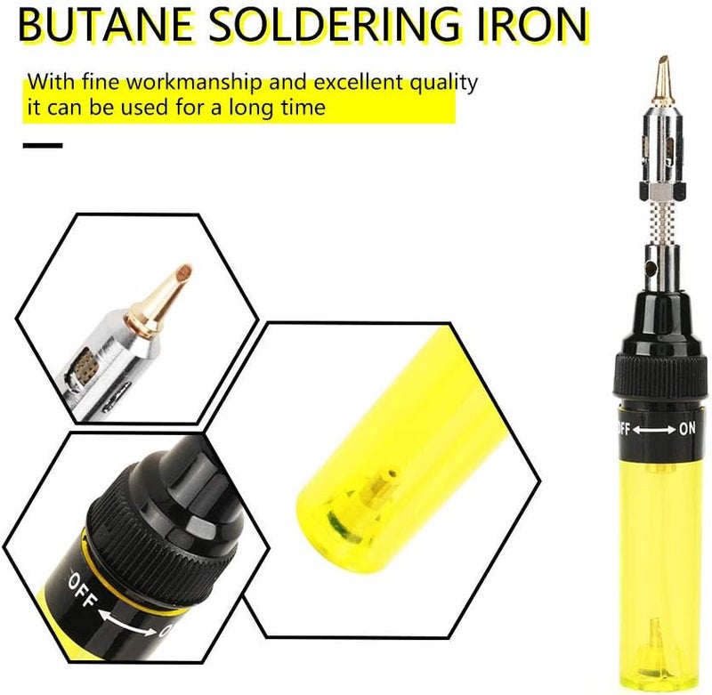 klarako Butane Soldering Iron, Cordless Butane Gas Soldering Iron Gun Pencil Butane Torch Welding Pen Tool 1300℃ For Electronics Instruments Or Circuits To A Computers Motherboard (2 Pack) (3#) - Image 3