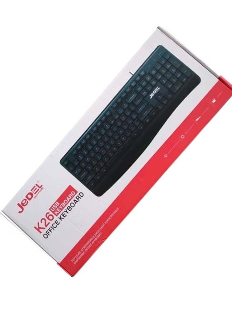 JeDEL WS732 Wireless Keyboard and Mouse English Slim Keyboard and Mouse For Laptop PC Smart TV Windows - Image 3