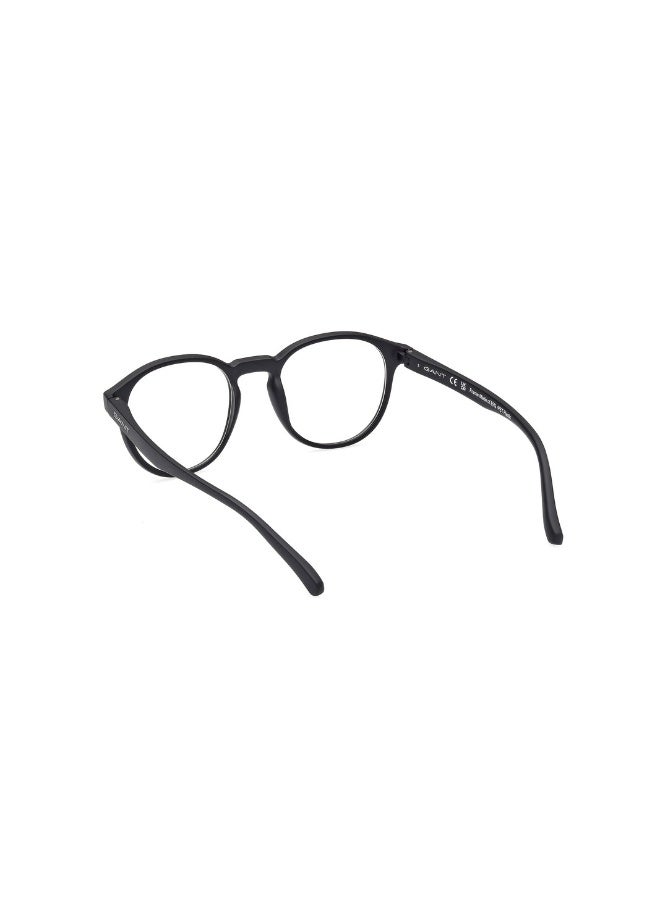 GANT Ga3301 Round Injected Frames For Men Size 50, Matte Black - Image 3