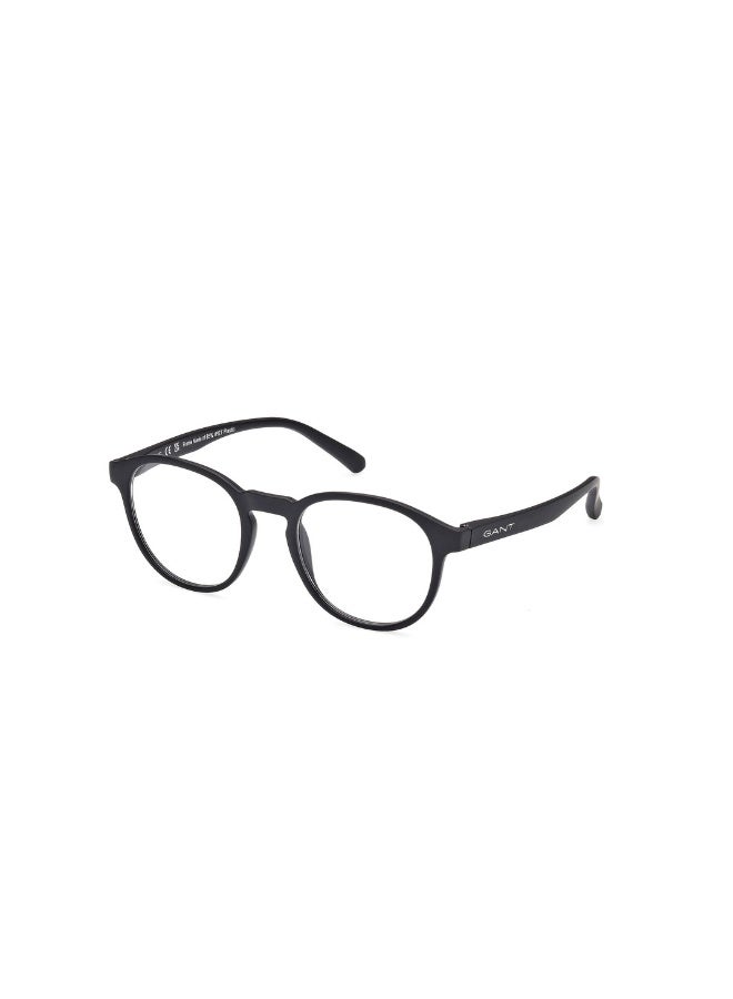 GANT Ga3301 Round Injected Frames For Men Size 50, Matte Black - Image 1