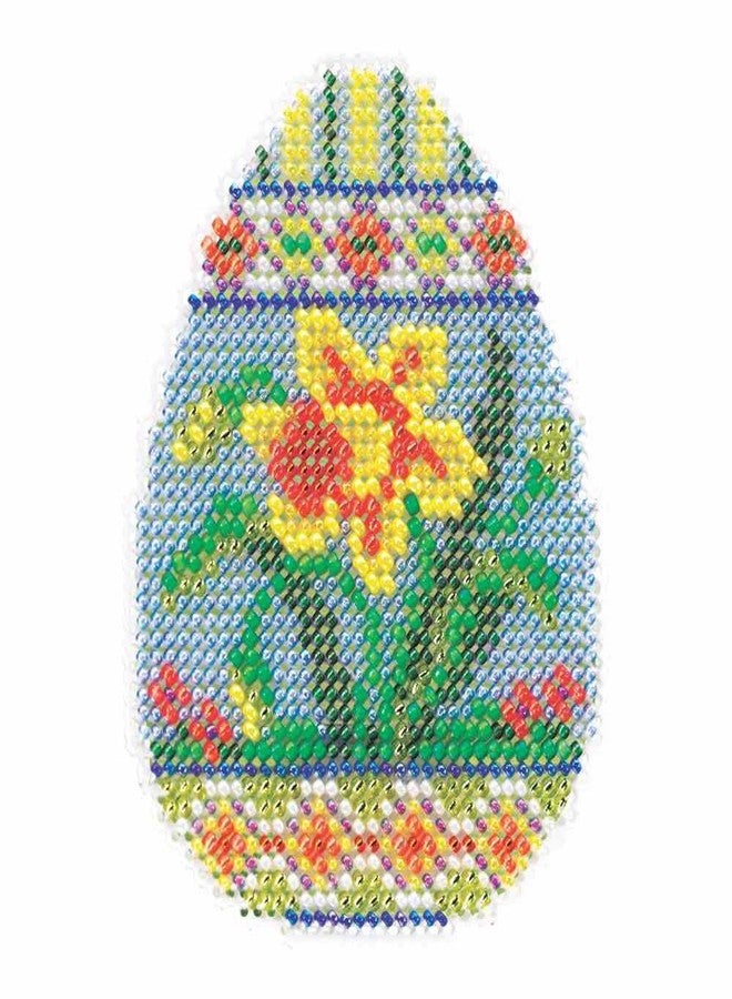 Mill Hill Daffodil Egg Beaded Counted Cross Stitch Kit Mill Hill 2015 Spring Bouquet MH185102 - Image 1