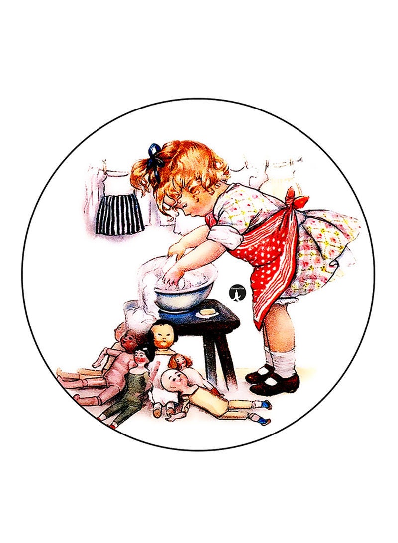 RKN Vintage Art Printed Large Pin Multicolour - Image 1