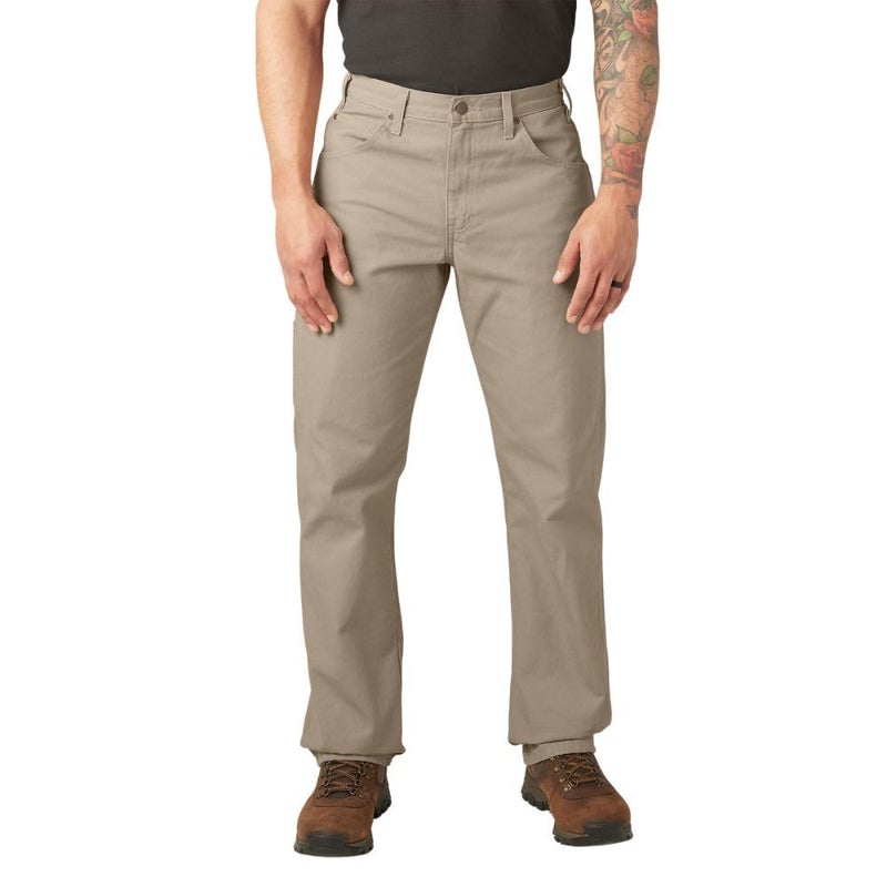 Dickies Mens Relaxed Fit Straight-Leg Duck Carpenter Jeans, Desert Sand, 38W x 30L US - Image 1