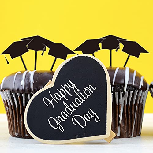 Whaline 600pcs Graduation Cap Stickers Black Graduation Hat Sealing Labels Grad Party Favor Labels Self-Adhesive Grad Cap Stickers for College High School Party Chocolate Envelopes Decor - Image 4