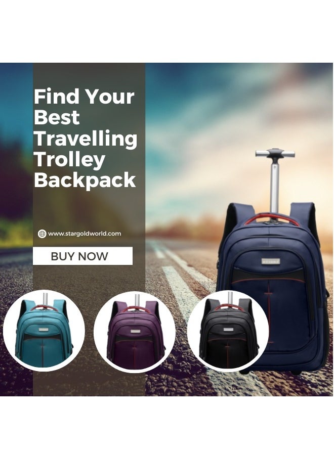 Stargold Water Resistance 2 Wheels Casual Trolley Backpack 18 Inch  - Image 4