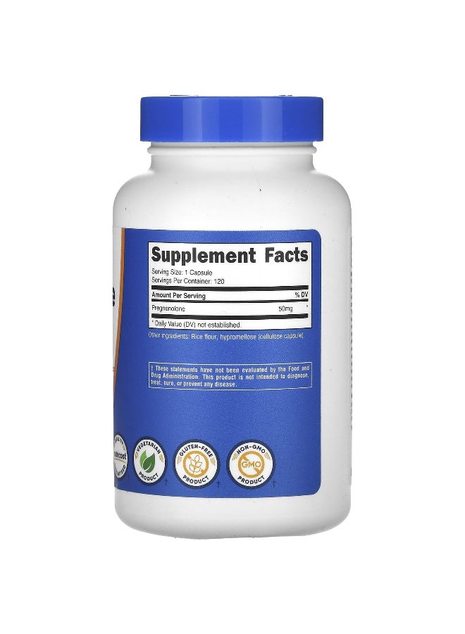 Nutricost, Pregnenolone, 50 mg, 120 Capsules (Packaging may vary) - Image 2