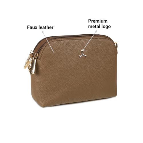 Mochi Women's Brown Stylish Faux Leather Sling Bag (66-537) - Image 3