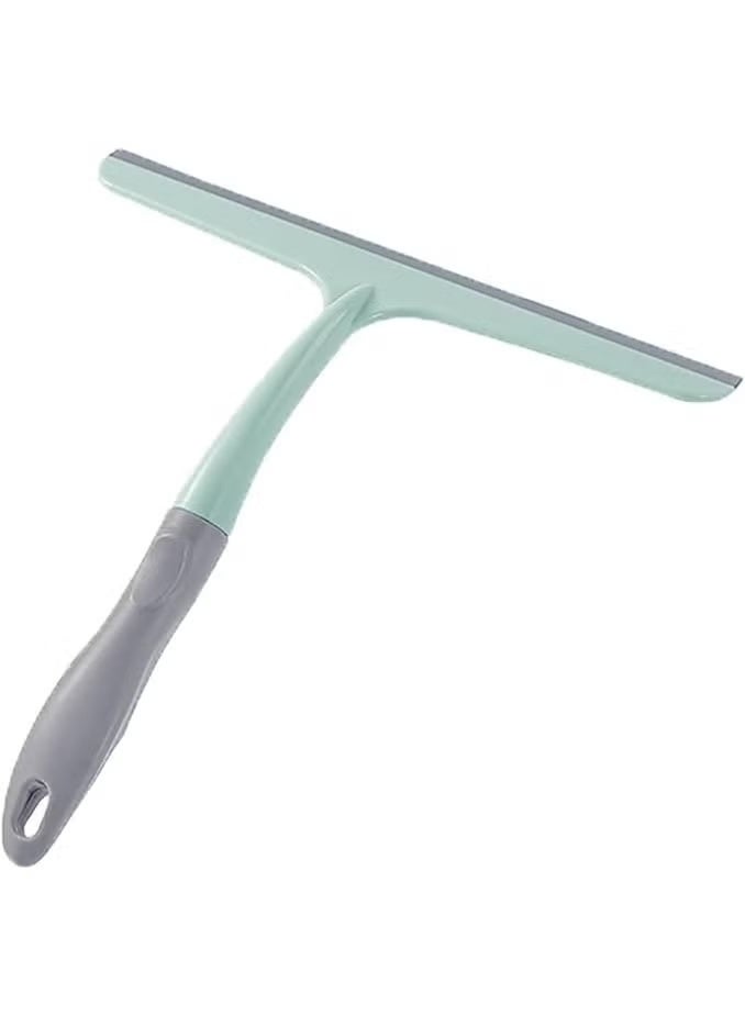 مسّاحة زجاج بسلاح سيليكون لتنظيف الشبابيك وأبواب الدش والمرايا – ممسحة مياه للحمّام والزجاج الأمامي للسيارة بمقبض مريح ضد الانزلاق مع فتحة تعليق – تنظيف بدون خطوط - Image 5