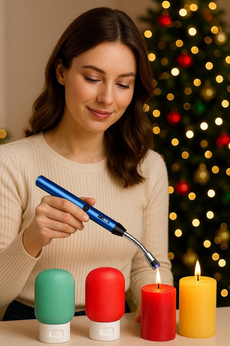 Nibbler USB Plasma Rechargeable Electric Gas Lighter for Kitchen, Pooja Room, Candles, BBQ, Multi Purpose - 360 Degree Flexible & Windproof (Multi) - Image 2